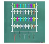 SnamicE Craft Room/Negozi di regali Organizzatori di Nastri Rack Montato a Parete, Commerciale Rotoli di Vinile Espositore per Carta da Regalo, 5 Ripiani Finitura Ferro, Oro-W 70 cm/27,5 pollici