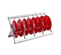 SnamicE Dispenser per bobine di filo in acciaio inossidabile, rack per cavi con asse multiplo, supporto per bobine di filo pieghevole, per avvolgitori di corde, avvolgicavi, 4 bobine
