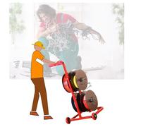 SnamicE Distributore di bobine di cavo regolabile con cuscinetto indipendente per stoccaggio di filo industriale e facile mobilità, nero - 1 W x 1 H cm
