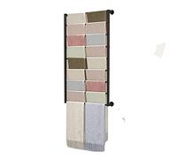 SnamicE Espositore Multifunzionale da Parete per Sciarpe/Pantaloni/Hijab, Robusto e Adatto per Uso Commerciale, Organizer per casa/Negozio/fiorista, Nero - Lunghezza 6,Black-Length60cm