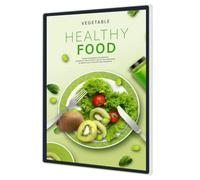 SnamicE Espositore per Poster, insegna Luminosa a LED, Supporto per Menu, Angolo Regolabile, Adatto per ristoranti e Bar, Cornice Nera 60 * 90 cm, Cornice Nera 50 * 70 cm,Black Frame-50 * 70cm