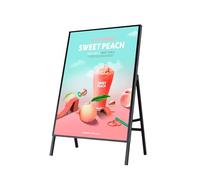 SnamicE Espositore per Poster, Pannello Luminoso a LED per pubblicità, Supporto da Pavimento per insegne pubblicitarie, Adatto per caffetterie, Hotel, 60 * 90 cm, 80 *,80 * 120cm