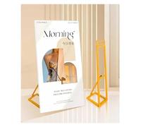 SnamicE Espositore per Poster, Supporto da Pavimento Regolabile per pubblicità, Supporto per bacheca KT per scuole, Bianco, Oro,Gold