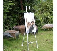 SnamicE Espositore per Poster, Supporto da Reception da Pavimento, Supporto Pieghevole per Esposizione pubblicitaria, Supporto per Pittura Domestica, Adatto per uffici,White-Small