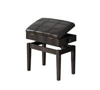 SnamicE Panca per Pianoforte, Panca per Pianoforte Nera Regolabile con spartiti, Sgabello per Pianoforte in Similpelle e Legno con Cuscino Imbottito, Taglia Unica C, Taglia u,D-One Size