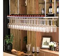 SnamicE Portabottiglie europeo in ferro da appendere a testa in giù, semplice ed elegante, utilizzato in ristoranti, bar, case, ecc. Decorazione per la casa, B-60 x 30 cm