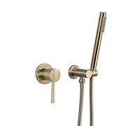 SnamicE Rubinetto per Vasca da Bagno, Rubinetto Doccia a Incasso in Rame, Miscelatore Semplice ed Elegante per Acqua Calda e Fredda, Set Doccia a Incasso per Bagno, Rubinetto monoc,