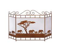 SnamicE Schermo per camino a gas Spark Guard Heavy Duty telaio tubolare in acciaio verniciato a polvere schermo per camino a 3 pannelli - 82,3 "× 119,6" Luna piena per matrimonio, A, B