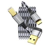 SNANSHI Cavo da USB B a USB C 3,5 m, in nylon intrecciato da USB C a USB B, cavo per stampante, scanner, MIDI a USB C, compatibile con tastiera Yamaha Piano MIDI, DAC, controller DJ