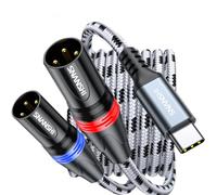 SNANSHI Cavo da USB C a XLR, 2 m, da USB tipo C a doppio XLR maschio, cavo di uscita per altoparlanti PA o console di mixaggio, perfetto per feste in casa, piccoli locali o eventi all'aperto