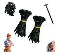 Snap-Fit Nylon Fastening Clip for Car Repairs,100 Button Head Zip Ties,Nylon Universal Cable Tie Buckle with Pin & Button,Heavy Duty Zip TieBuckle Multipurpose Plastic Cable Tiesable Tie Tool (100PCS)