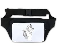 Snap Out of It - Marsupio con motivo floreale, colore: Bianco