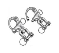 Snap Shackle, 2 Pieces Stainless Steel Snap Shackle Panic Hook Quick Release Boat Snap Shackle Snap Shackle Rotatable Snap Shackle for Sailboat Spinna