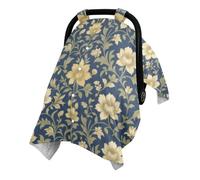 Snap Window Baby Car Seat Canopy Shield Baby from Sun Wind Public | Minky Dot Reverse Side Baby Car Seat Canopy Baby Napping Time Floral Style Pattern
