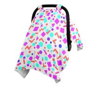 Snap Window Baby Car Seat Canopy Shield Baby from Sun Wind Public | Minky Dot Reverse Side Neonati Travel Cover Baby Napping Time 90s Memphis