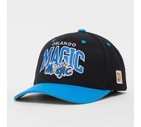 Mitchell & Ness Team Arch Cappellino da Baseball con Chiusura Classic Red Snapback - Orlando Magic (Nero/Blu Reale)