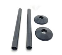 SnapFit Rosette per Termosifoni - Coperture Tubi Radiatore 200 mm per Riscaldamento Centralizzato 15 mm, Confezione da 2, Colore Antracite