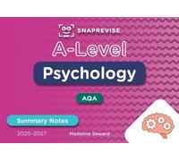 SnapRevise SnapRevise A-Level Psychology Summary Notes (Tascabile)