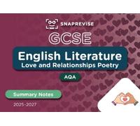 SnapRevise SnapRevise GCSE AQA English Literature: Love and Relation (Tascabile)