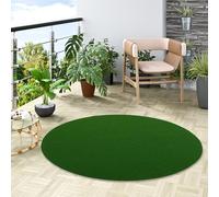 Snapstyle Kingston - Tappeto in Erba Artificiale - per Giardino, Terrazza, Balcone - Verde Mix - Rotondo - 3 Dimensioni