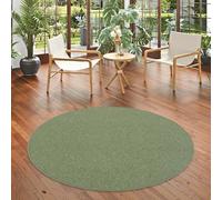 Snapstyle Tappeto Bou lma Verde Misto Rotondo, Facile da Pulire e Resistente, Ideale per Soggiorno e Camera, Tappeto Moderno Shaggy