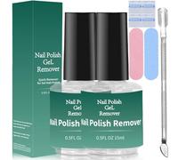 Snarflun Solvente per Smalto 2pcs Magic Nail Polish Remover 15ml con Spingi Cuticole e lima per Unghie,Gel Remover Semipermanente Unghie, Rapidamente lo Smalto in 3-5 Minuti Non fa Male alle Unghie