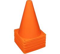 SNAWEN 6 Pezzi 32CM Coni di Allenamento di Calcio,Coni di Traffico per Pattinaggio, Allenamento Sportivo, Calcio, Giochi All'aperto, Lezioni Sportive E Eventi Festivi,Arancia