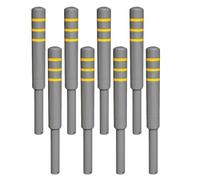 Snaweo Dissuasore Di Sicurezza Interrato, Palo Di Barriera, Barriera Parcheggio Auto Dissuasore, Paletti Per Vialetti D'accesso, Palo Di Barriera Di Sicurezza, Colonna Di Divieto Di Sosta(105CM 8pcs)