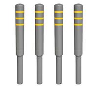 Snaweo Dissuasore Di Sicurezza Interrato, Palo Di Barriera, Barriera Parcheggio Auto Dissuasore, Paletti Per Vialetti D'accesso, Palo Di Barriera Di Sicurezza, Colonna Di Divieto Di Sosta(105CM 4pcs)