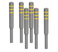 Snaweo Dissuasore Di Sicurezza Interrato, Palo Di Barriera, Barriera Parcheggio Auto Dissuasore, Paletti Per Vialetti D'accesso, Palo Di Barriera Di Sicurezza, Colonna Di Divieto Di Sosta(105CM 6pcs)