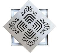 Snaweo Stainless Steel Manhole Cover, Recessed Square Sewage Basin Covers With Drainage Holes, Channel Catch Basin, Channel Drain With Grate，For Yard Pavement Sidewalk Driveway(15x15x2cm/6x6x0.8in)