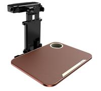 Snaweo Tavolo Pieghevole, Tavolini Porta TV, Vassoio Pieghevole For Seggiolino Auto, Piano Del Tavolos Pieghevoles Stabile, Con Supporto For Tablet/cellulare, Vassoi Portatili(Brown,Phone Holder)