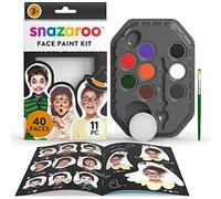Snazaroo 1180139 Set per il trucco con 8 colori a base d'acqua per viso e corpo con spugna, pennello e istruzioni - Halloween
