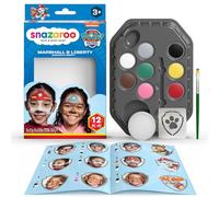 Snazaroo Kit Pittura Di Viso PAW Patrol - La Squadra Dei Cuccioli Marshall & Liberty - Per Bambini, 8 Colori, 1 Stencil, 1 Pennello, 1 Spugna, 1 Guida, Colori Per Trucco A Base D'acqua