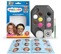 Snazaroo Kit Pittura Di Viso PAW Patrol - La Squadra Dei Cuccioli Skye & Rubble - Per Bambini, 8 Colori, 1 Stencil, 1 Pennello, 1 Spugna, 1 Guida, Colori Per Trucco A Base D'acqua