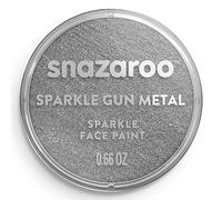 Snazaroo - Pittura Per Viso e Corpo, Trucchi da Viso per Travestimenti, per Bambini e Adulti, 18 ML, Colore Grigio Canna Di Fucile Scintillante
