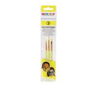 Snazaroo Pittura Viso Pennelli Bambini Morbido Make Up 3 Confezione Costume