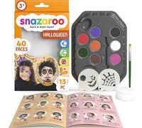 Snazaroo set 8 colori per viso e corpo con stencil Halloween