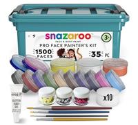 Snazaroo Valigetta Trucco Professionale - Pittura per il viso e il corpo, Kit da 35 pezzi