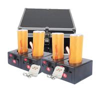 SNBGRYE Base per Fuochi D'Artificio, 4/6/8 Ricevitori per Fuochi D'Artificio Freddi, con Valigia + 2 Telecomandi, Distanza: 100 Metri, per Spettacoli Teatrali, Matrimoni,4PCS