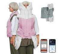 SNBGRYE Giubbotto Anticaduta con Airbag per Anziani, Attivazione Airbag in 0,08 Secondi, con Monitoraggio Remoto di Allarme/Posizionamento/Aiuto,Womenpink-XL