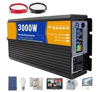 SNBGRYE Inverter A Onda Sinusoidale Pura (3000W - 8000 W), Inverter di Potenza da CC 12v/24v/48v/60v/72v A CA 110v/220v, Display LCD + Presa Universale, per Casa, Camper, Campeggio,3000W-72Vto110V