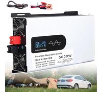 SNBGRYE Inverter di Potenza A Onda Sinusoidale Pura (5000w-12000w), Convertitore di Tensione da 12v 24v 48v 60v 72v CC A 110v 220v CA, con Display LCD + 2 Prese Universali,5000W-24Vto220V
