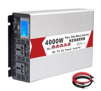 SNBGRYE Inverter di Potenza, Inverter A Onda Sinusoidale Pura da 4000-8000 W, con USB + 2 Prese Universali (110 V/220 V), Display, per Auto, Camper, Viaggi, Campeggio,4000W-60Vto220V