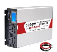 SNBGRYE Inverter di Potenza, Inverter A Onda Sinusoidale Pura da 4000-8000 W, con USB + 2 Prese Universali (110 V/220 V), Display, per Auto, Camper, Viaggi, Campeggio,5000W-24Vto220V