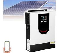 SNBGRYE Inverter Solare Ibrido (1,0-10,2KW), Inverter A Onda Sinusoidale Pura 12V 24V 48V, Inverter Ibrido Fuori Rete con Caricabatterie, Display LCD, con Regolatore MPPT 40/80/120/160 A,DC12V-2.0KW