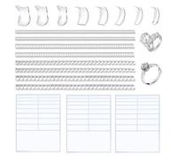 SNBUHA 67 Pezzi Regolatore Dimensione Anello, Ring Size Adjuster, Regolatore della Misura Dell'anello Invisibile per Anelli Allentati Uomo Donna