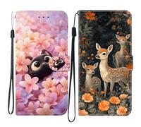 SNCLET Cervo Kawaii Custodia per Samsung Galaxy A15 Custodia Wallet Flip in Pelle PU con Supporto Chiusura Magnetica Slot Carte Tasca Laterale per Samsung Galaxy A15