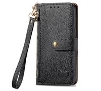 SNCLET Cover per Infinix Zero 30 5G Cover Libro,Motivo a Amore Cuore Pelle PU Portafoglio Porta Carte Chiusura Magnetica a Zip Case Blocco RFID Antiurto Custodia per Infinix Zero 30 5G,Nero