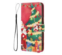 SNCLET Cover per Samsung Galaxy A42 5G Flip Caso Christmas Style Bella Natale Custodia PU Pelle Portafoglio Wallet Case Slot per Schede Magnetica Custodia per Samsung A42 5G,Albero di Natale